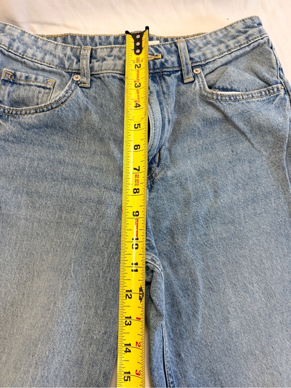 H&M Divided Light Wash Wide Leg Baggy Jeans Size 6 - Picture 8 of 10